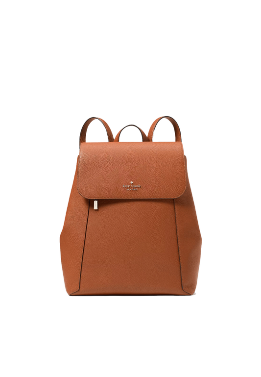 ( PREORDER ) Kate Spade Lena Large Flap Backpack In Warm Gingerbread KH437