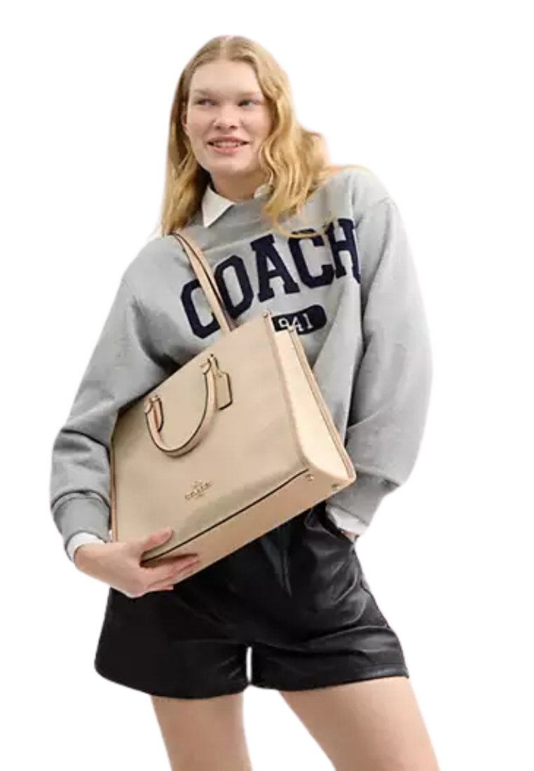 ( PREORDER ) Coach Maggie Tote Bag In Dark Natural Multi CAK59