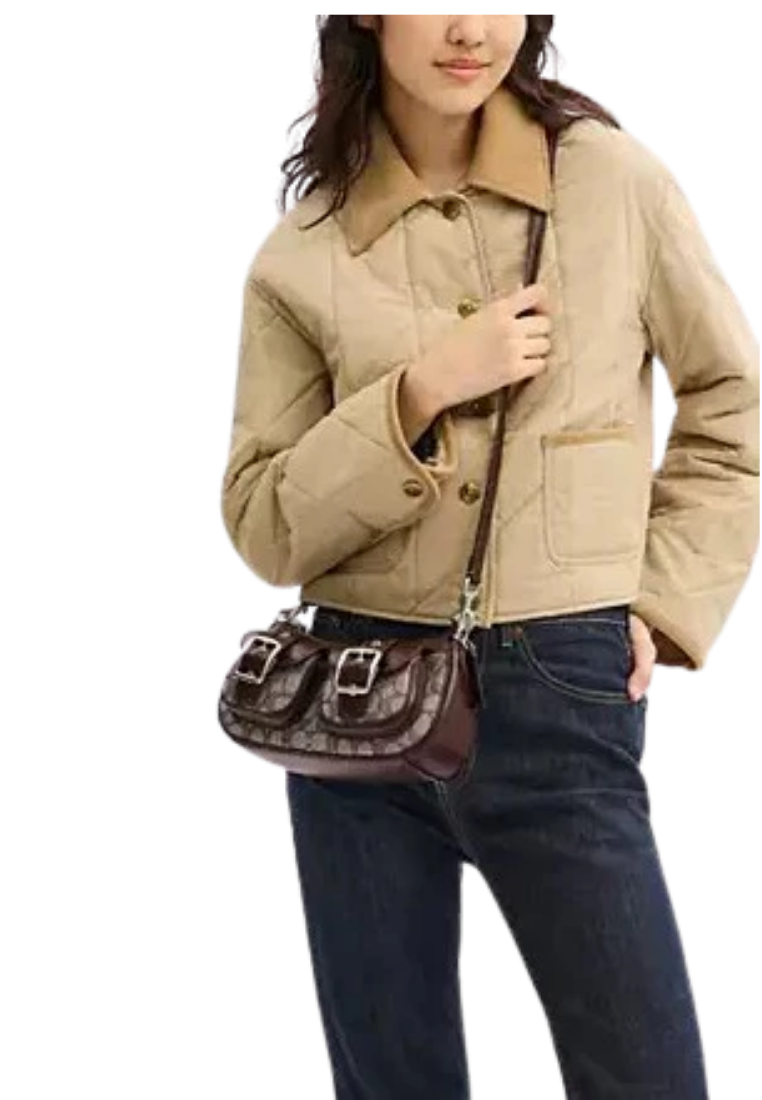 ( PREORDER ) Coach Ashton In Signature Jacquard Crossbody Bag In Oak Maple CBJ00