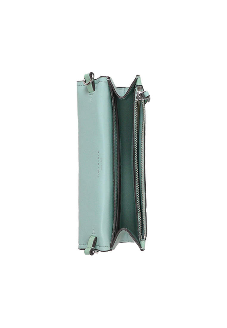 Tory Burch Thea Embossed Flat Crossbody Bag In Northern Light 153393