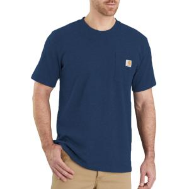 Carhartt 103296 Relaxed Fit Heavyweight Short-Sleeve K87 Pocket T-Shirt In Navy