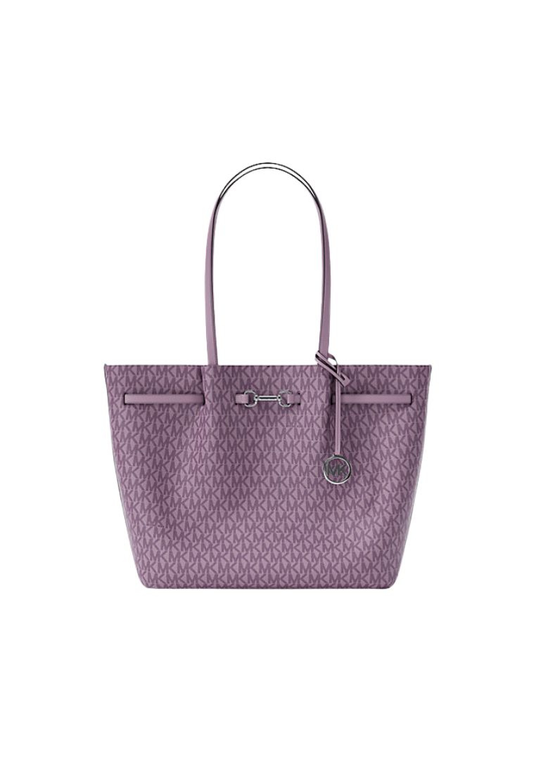 ( PREORDER ) Michael Kors Carson Large Signature Logo Tote Bag In Light Quartz 35R6S2ZT9V