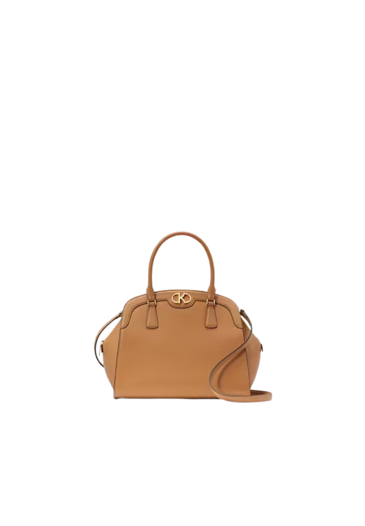 ( PREORDER ) Kate Spade Kyla Satchel Bag Large In Classic Saddle KF526