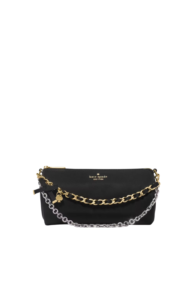 ( PREORDER ) Kate Spade Roulette Nylon Mini Convertible Crossbody Bag In Black KN200