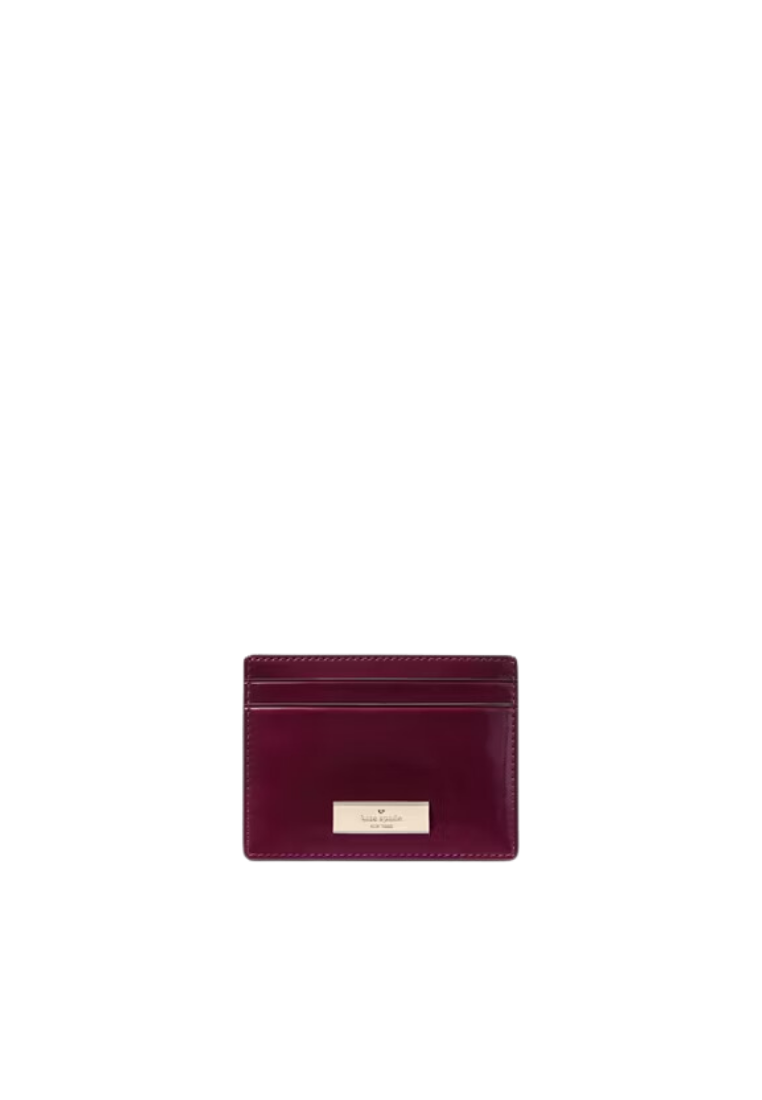 ( PREORDER ) Kate Spade Kenzie Card Case In Dark Raspberry KJ016