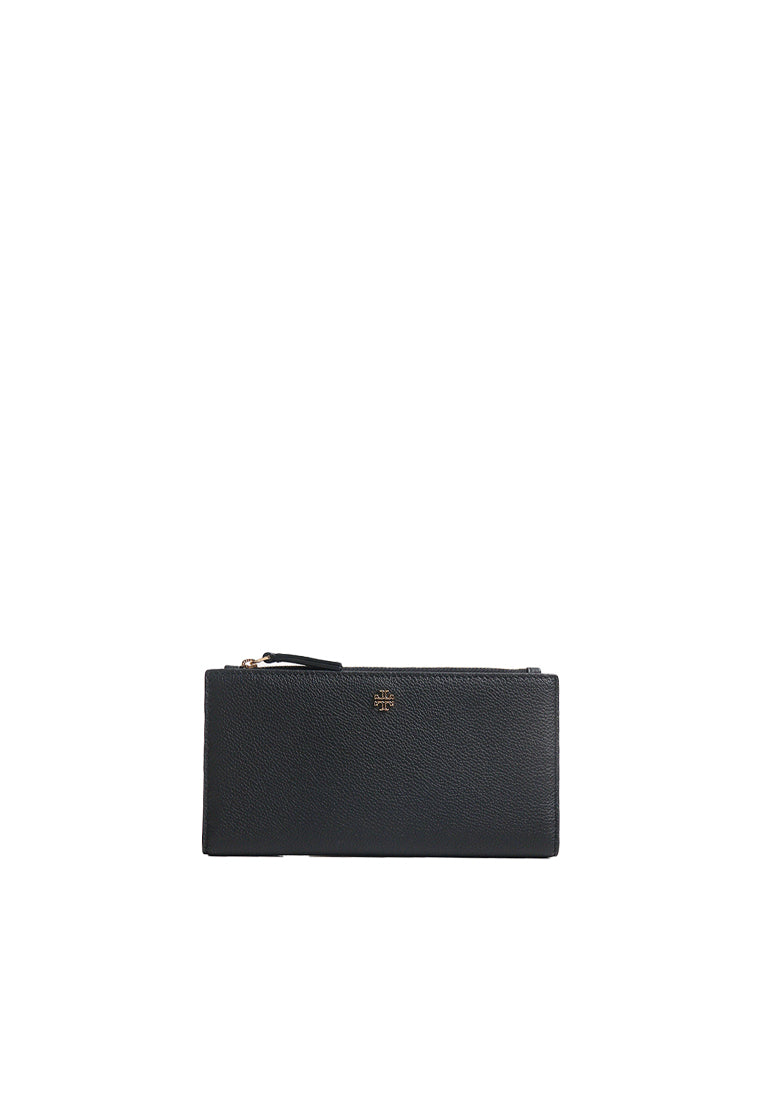 Tory Burch Blake Slim Wallet In Black Devorn Sand 177027