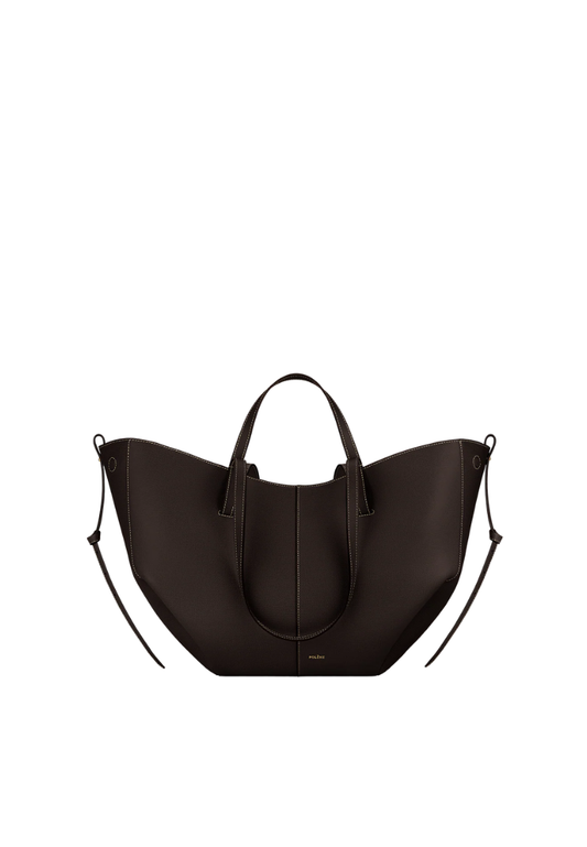 ( PREORDER ) Polene Cyme Shoulder Bag In Textured Ebony