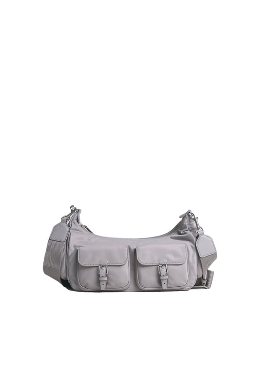 Tory Burch Nylon Convertible Shoulder Bag In Bay Gray 164444