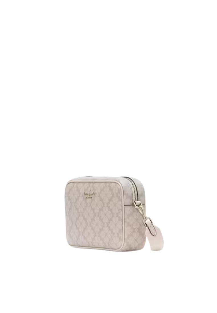Kate Spade Signature Spade Flower Crossbody Bag Camera In Dark Beige KK063