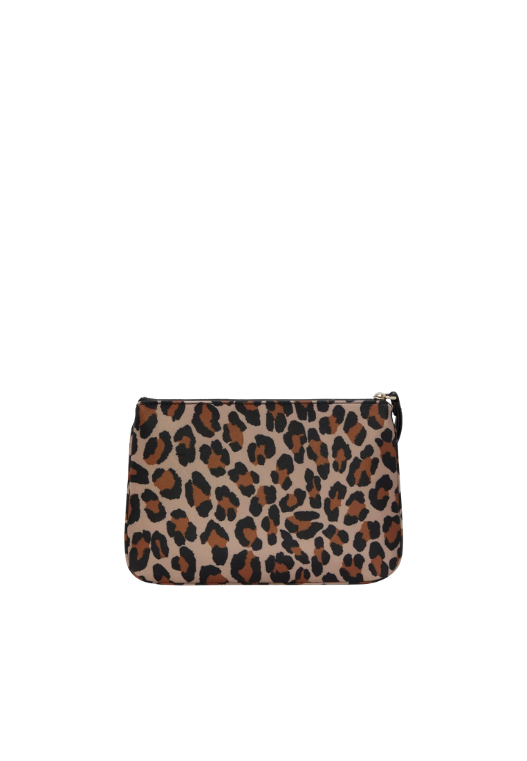 Kate Spade Chelsea Leopard Medium Pouch Wristlet In Brown Multi KH752