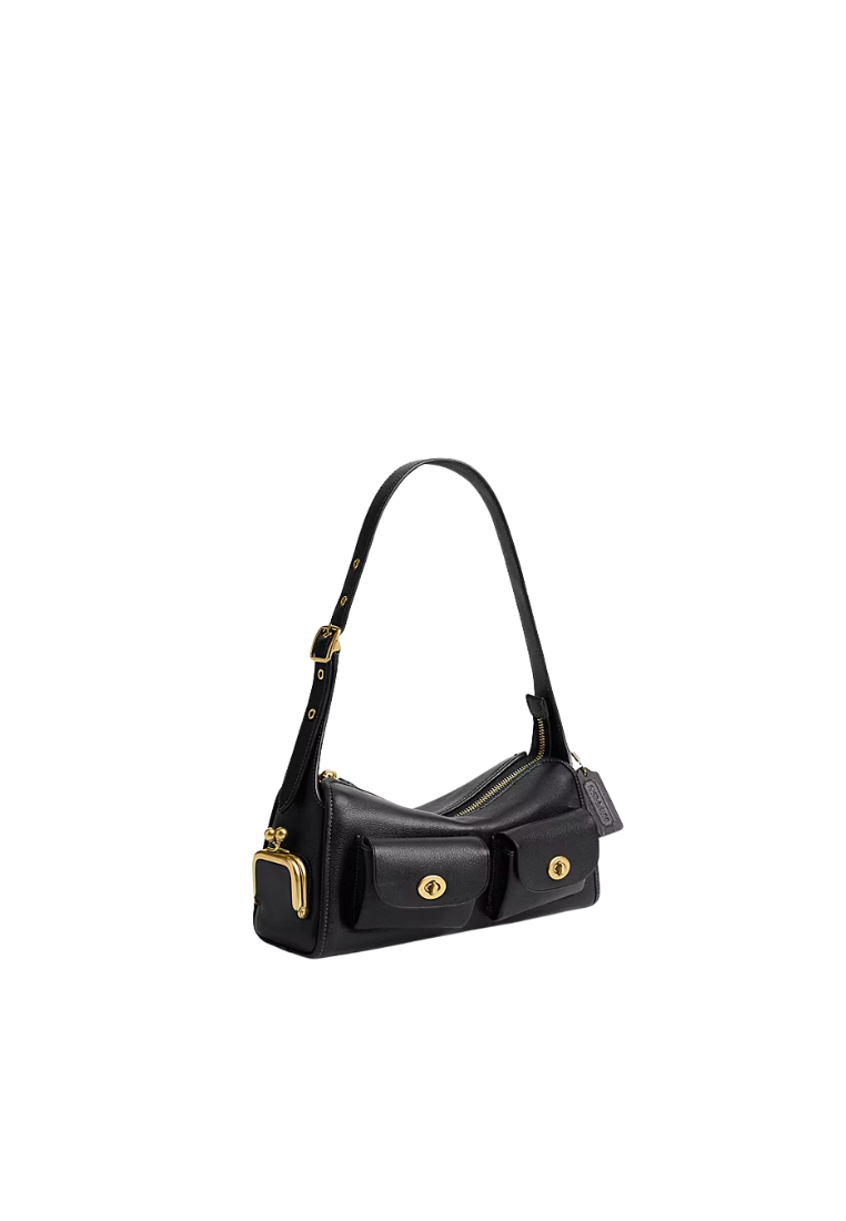 ( PREORDER ) Coach Turnlock Haversack 27 Shoulder Bag In Black CFR53