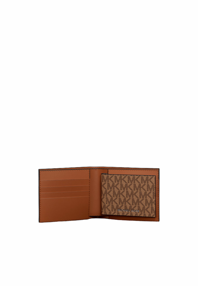 Michael Kors Cooper Signature Logo Billfold With Passcase Wallet In Daisy Yellow 36S5LCOF2B