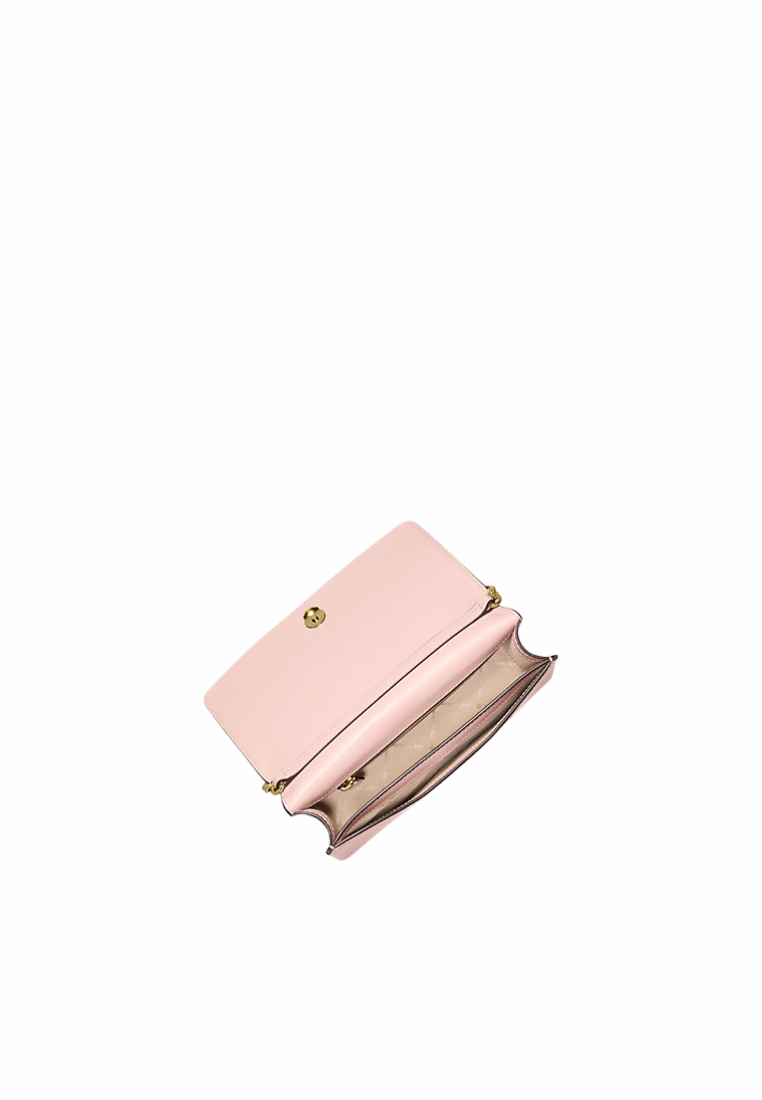 Michael Kors Jet Set Medium Crossbody Bag Signature Logo In Powder Blush 35F5GTVC8V