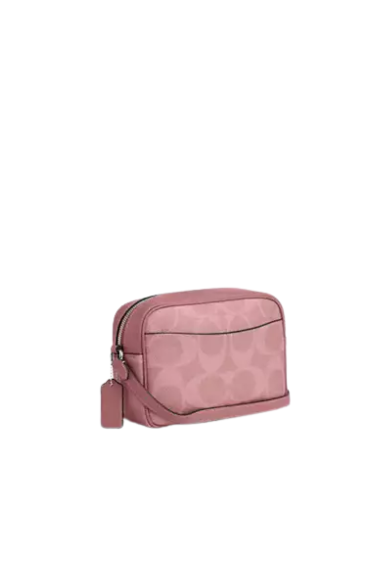 Coach Jamie Camera Bag in Maxi Signature Canvas In Dusty Pink CCK73