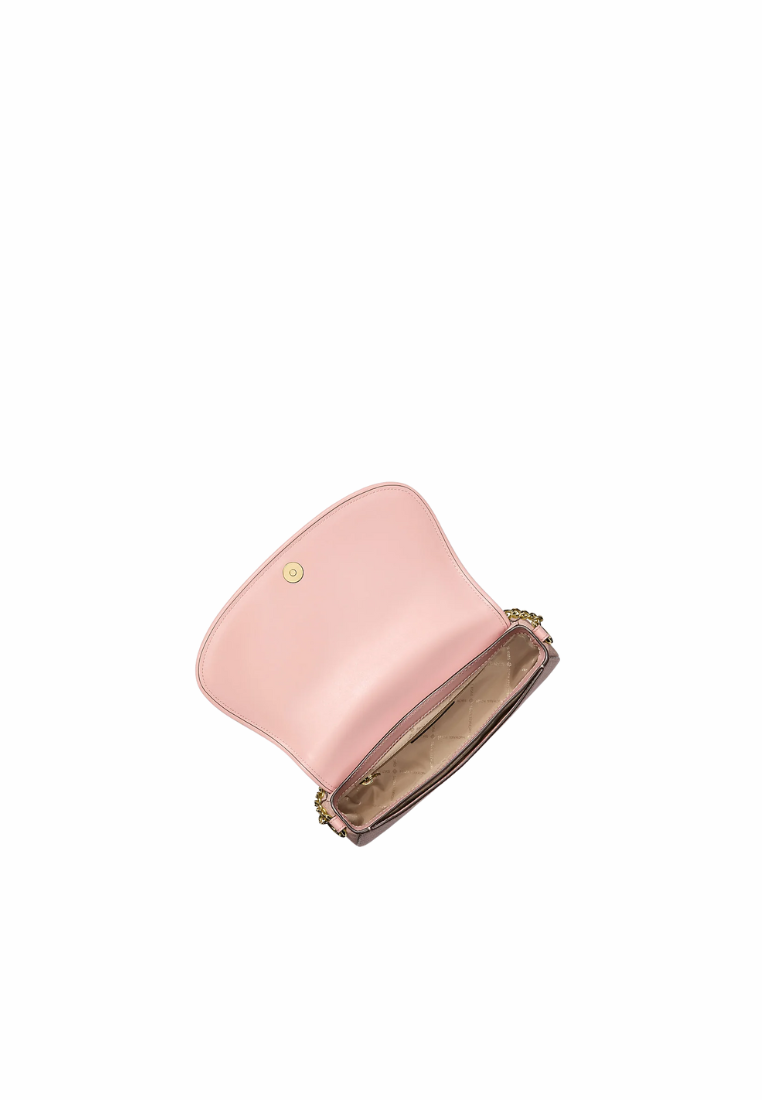 Michael Kors Mila Medium Messenger Bag Signature Logo In Powder Blush 35T5GIMM8V