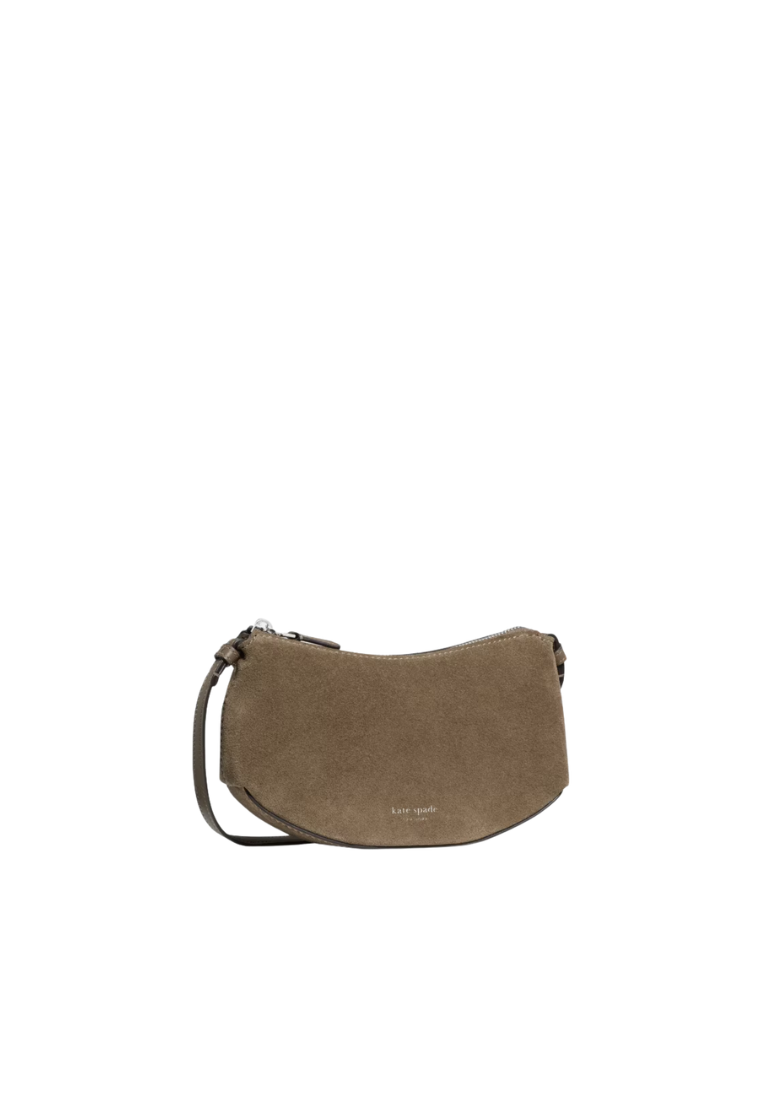 ( PREORDER ) Kate Spade Loop Suede Crossbody Bag In Driftwood KN343
