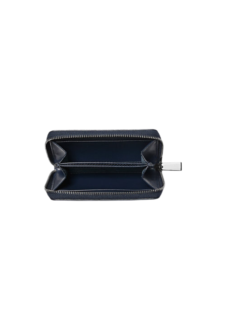 ( PREORDER ) Michael Kors Jet Set Small Studded Pebbled Leather Wallet In Dress Blues 32R6SJ6D0I