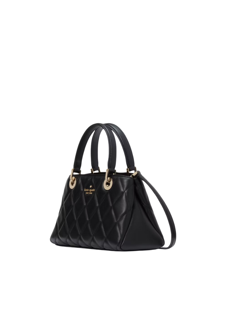 Kate Spade Carey Small Quilted Sullivan Satchel Bag In Black KI849