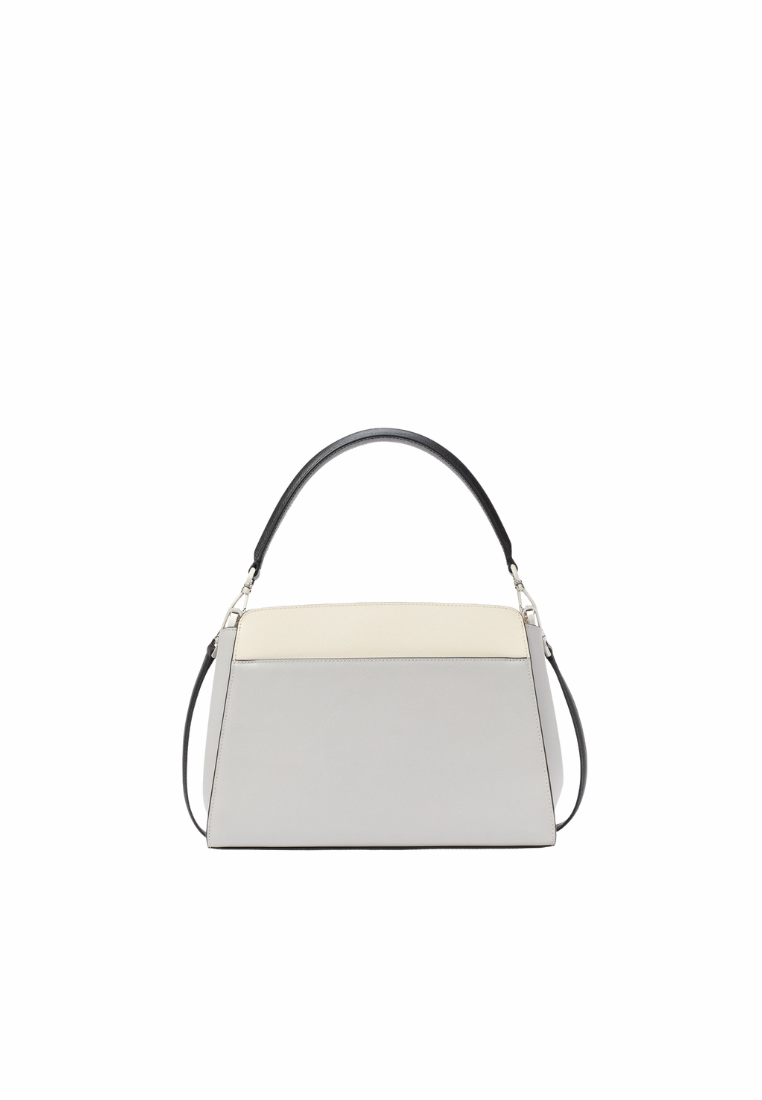 Kate Spade Madison Medium Top Handle Satchel Bag In Platinum Grey KK286