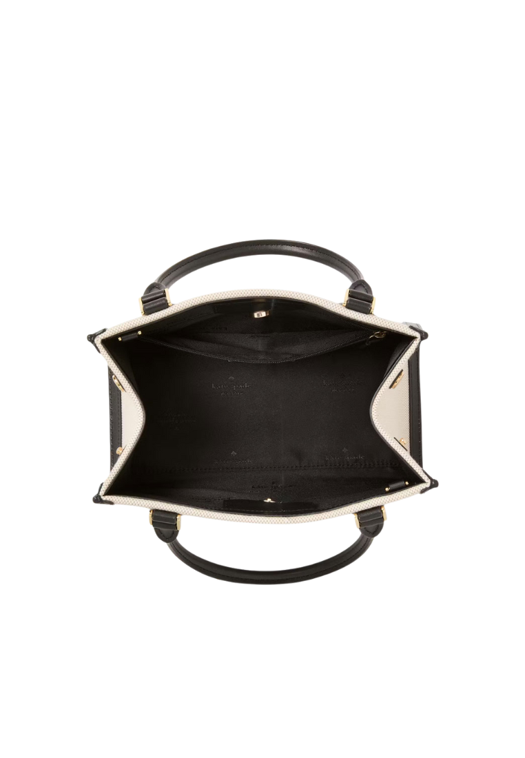 Kate Spade Ellie Canvas Small Tote Bag In Black Multi KK098