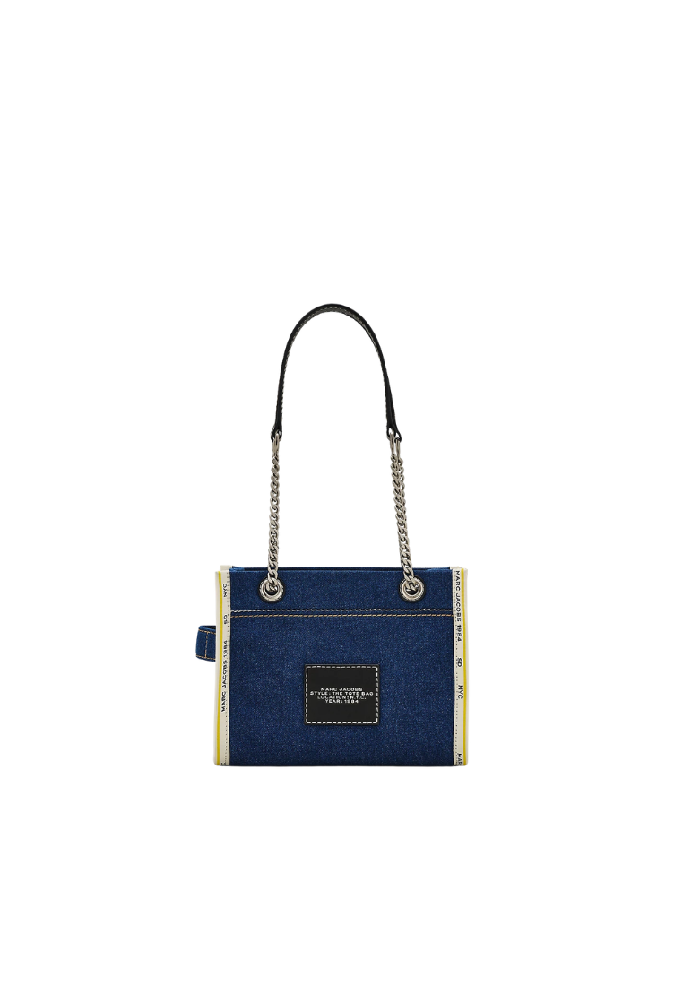 Marc Jacobs The Denim Chain Small Tote Bag In Dark Wash 2F4HTT029H05