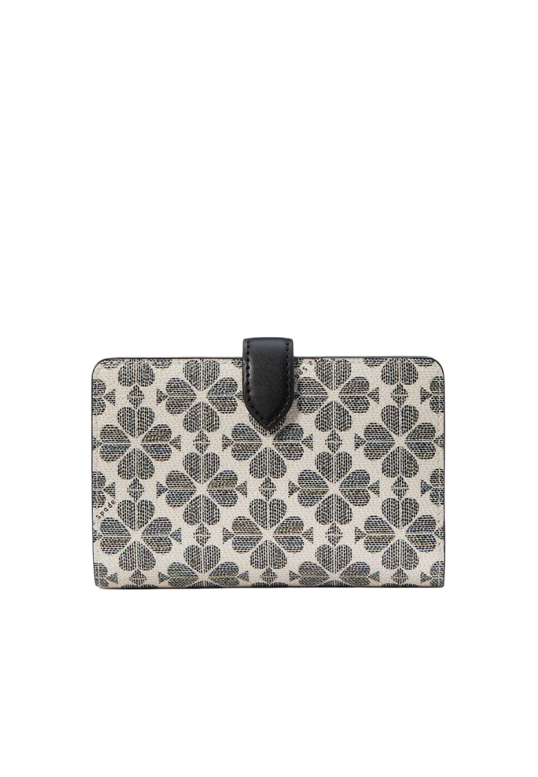 Kate Spade Spade Flower Medium Bifold Wallet In Black KG488