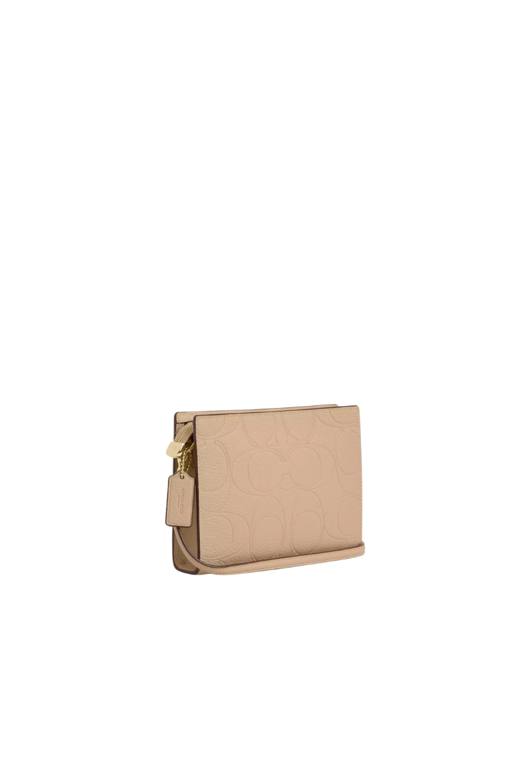 Coach Slim Crossbody Bag in Signature Leather In Oat CCI75