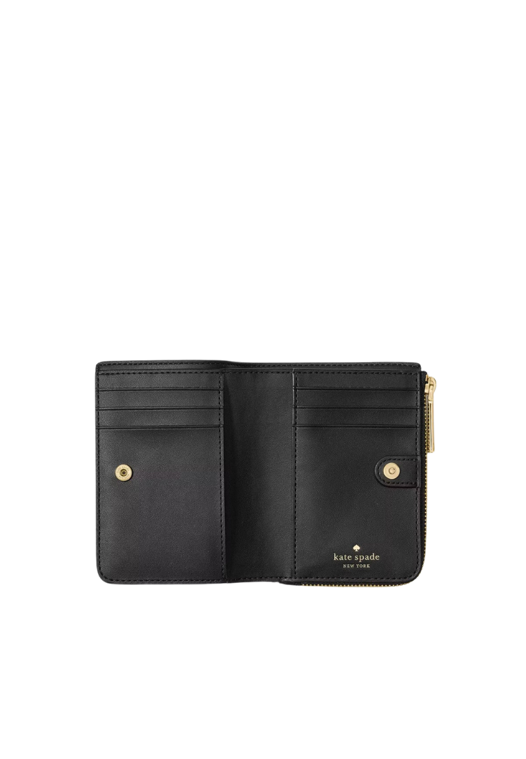 Kate Spade Spade Flower Small L-zip Wallet In Black KK894