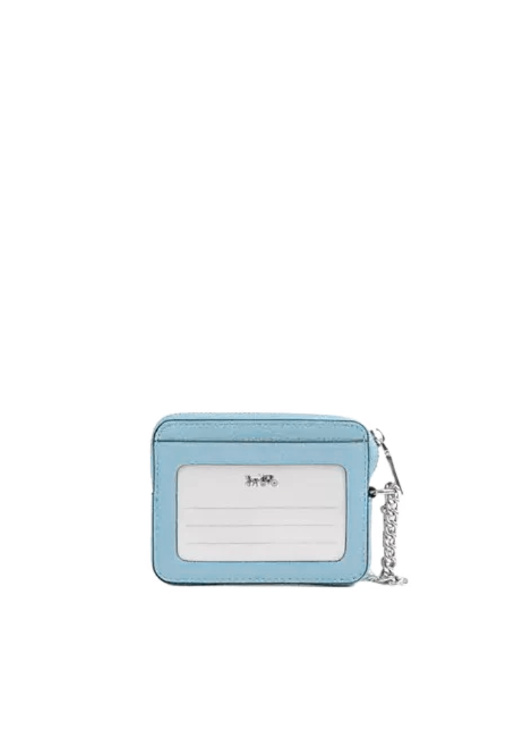 Coach Zip Card Case In Faded Blue 6303