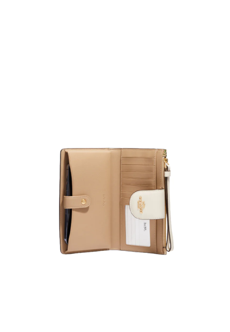 Coach Tech Wallet CH476 In Signature Canvas With Nostalgic Ditsy Print In Light Khaki Multi