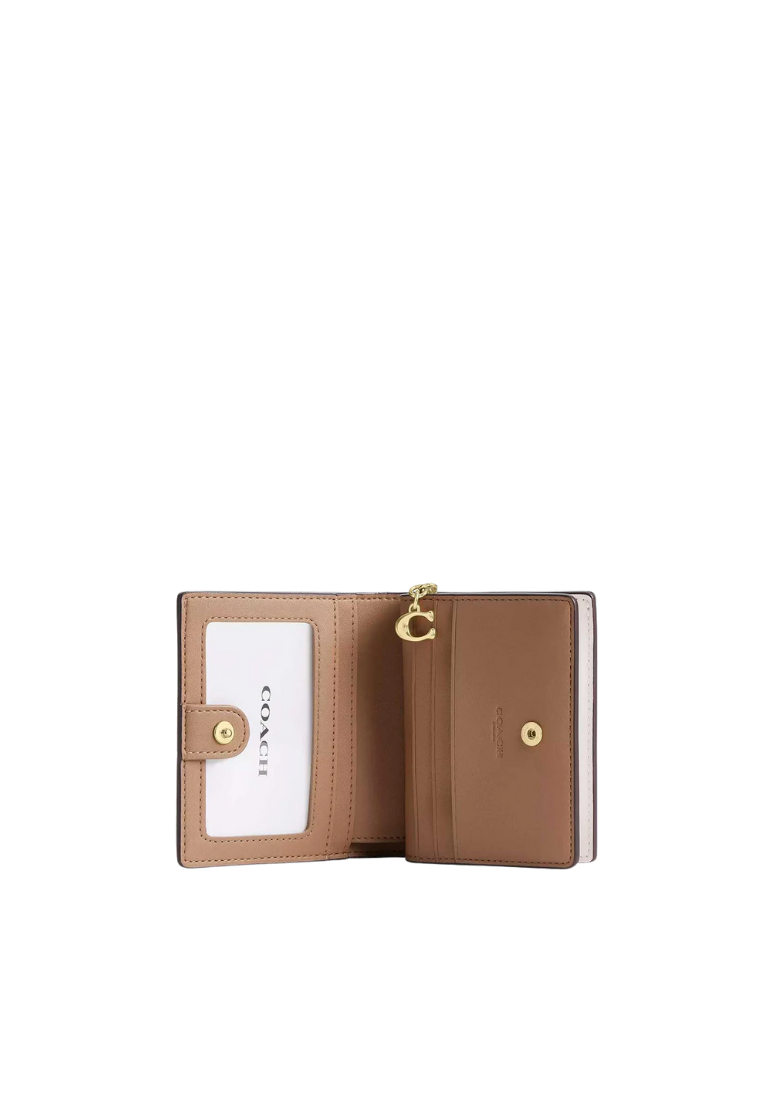Coach Snap Wallet Signature Canvas In Sand Chalk CW789