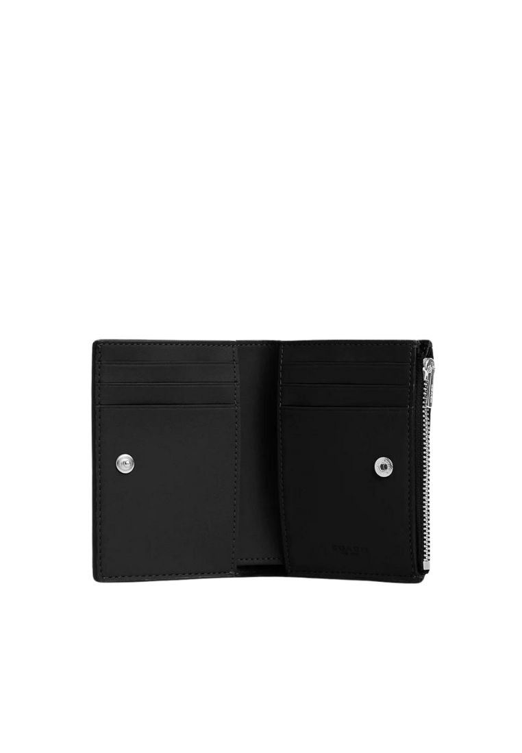 Coach Billfold Wallet Wallet Refined Pebbled Leather In Bk Badlands Flr CM315