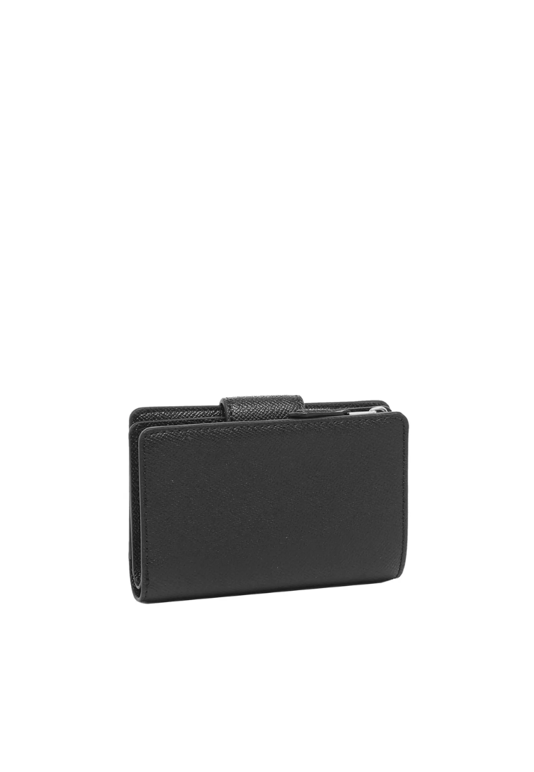 Coach Crossgrain Medium 6390 Corner Zip Wallet In Black