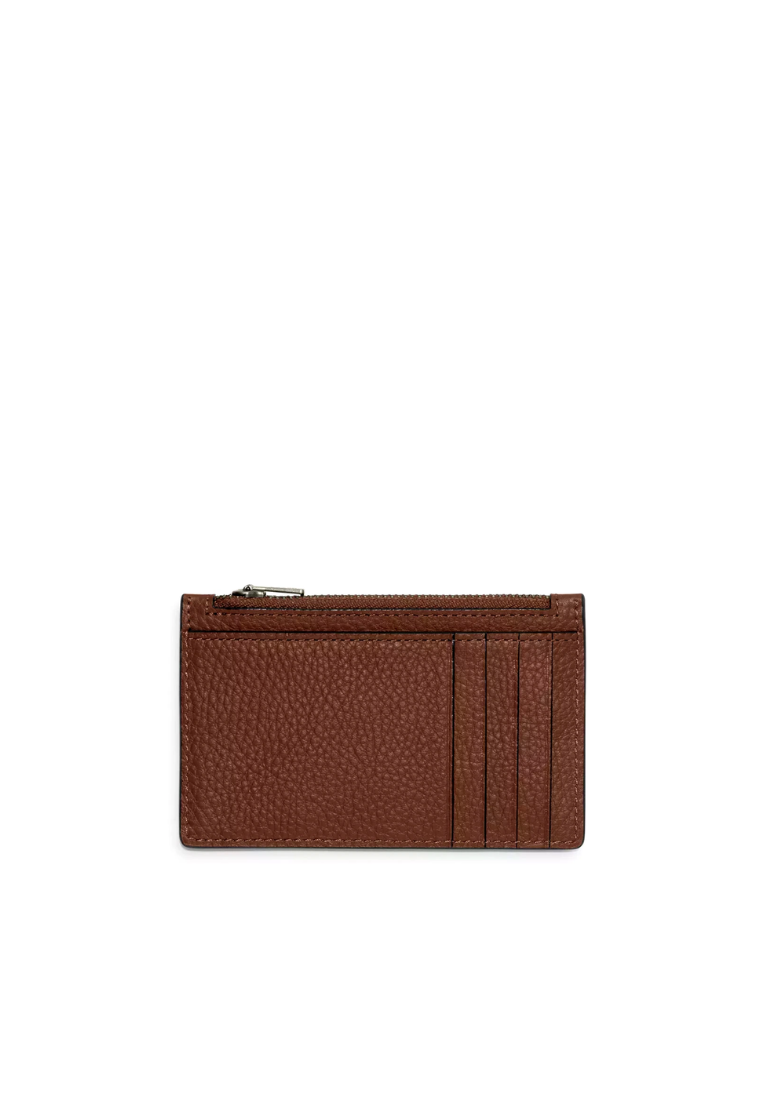 Coach Zip Card Case Card Case In Saddle C4280