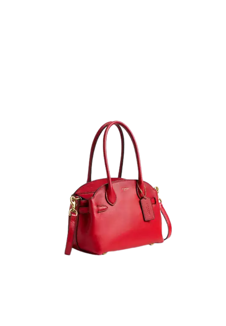 ( PREORDER ) Coach Soft Empire 21 Carryall Bag In Brass Scarlet CDT65