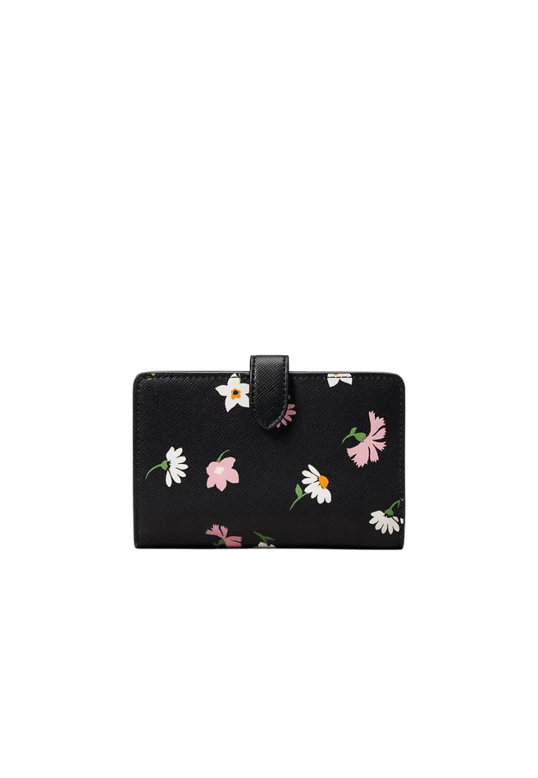 Kate Spade Madison Floral Waltz Medium Wallet In Black Multi KF479