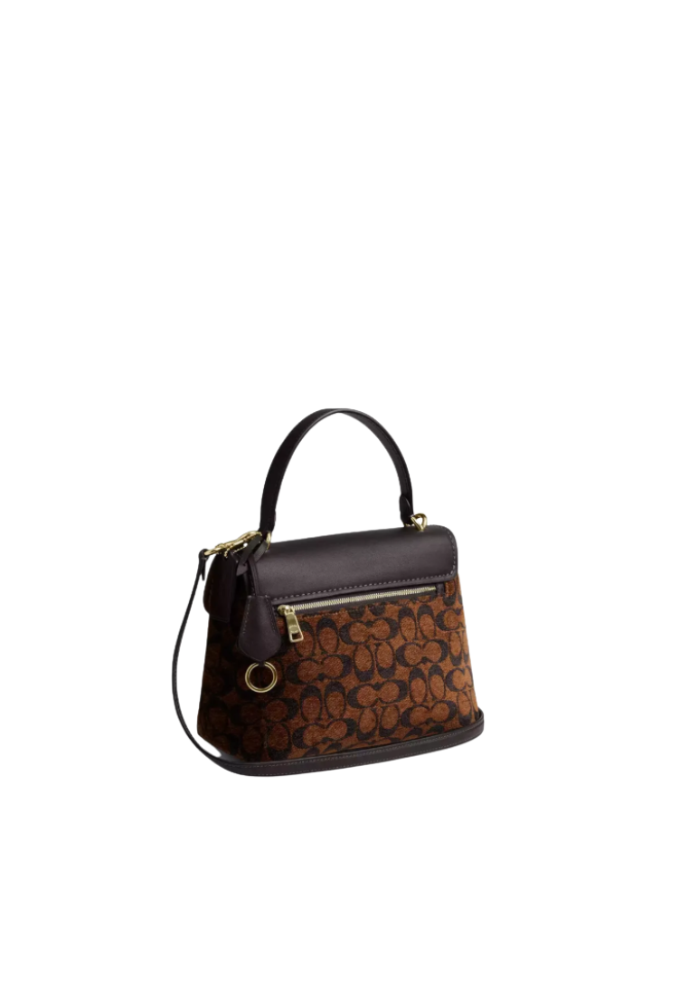 Coach Emory Shoulder Bag In Signature Chenille In Gold Truffle CDB08
