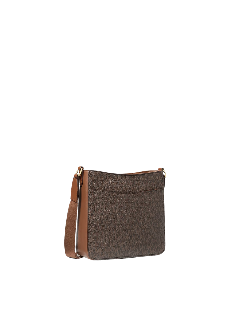 Michael Kors Jet Set Travel Small Signature Logo Messenger Bag In Brown 35S5GTVC1B