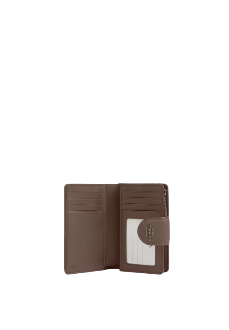 Coach Corner Zip Wallet Medium In Dark Stone CR791