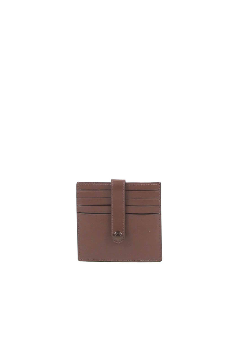 Coach Heritage C3162 Card Case In Dark Teak