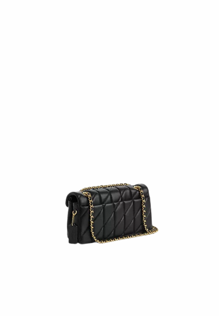 Coach Tabby Shoulder Bag 26 With Pillow Quilting In Brass Black CP150