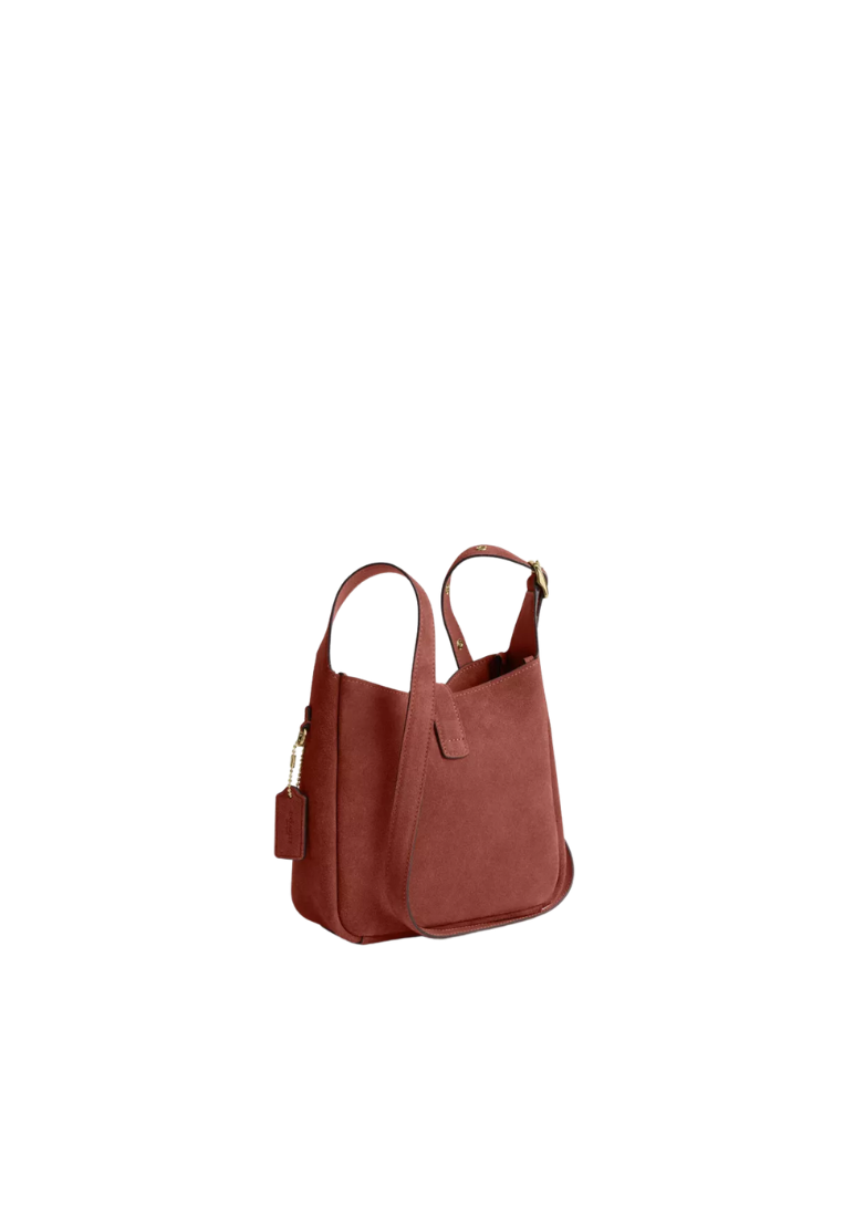 Coach Hadley Suede Mini Crossbody Bag In Clay CDB00
