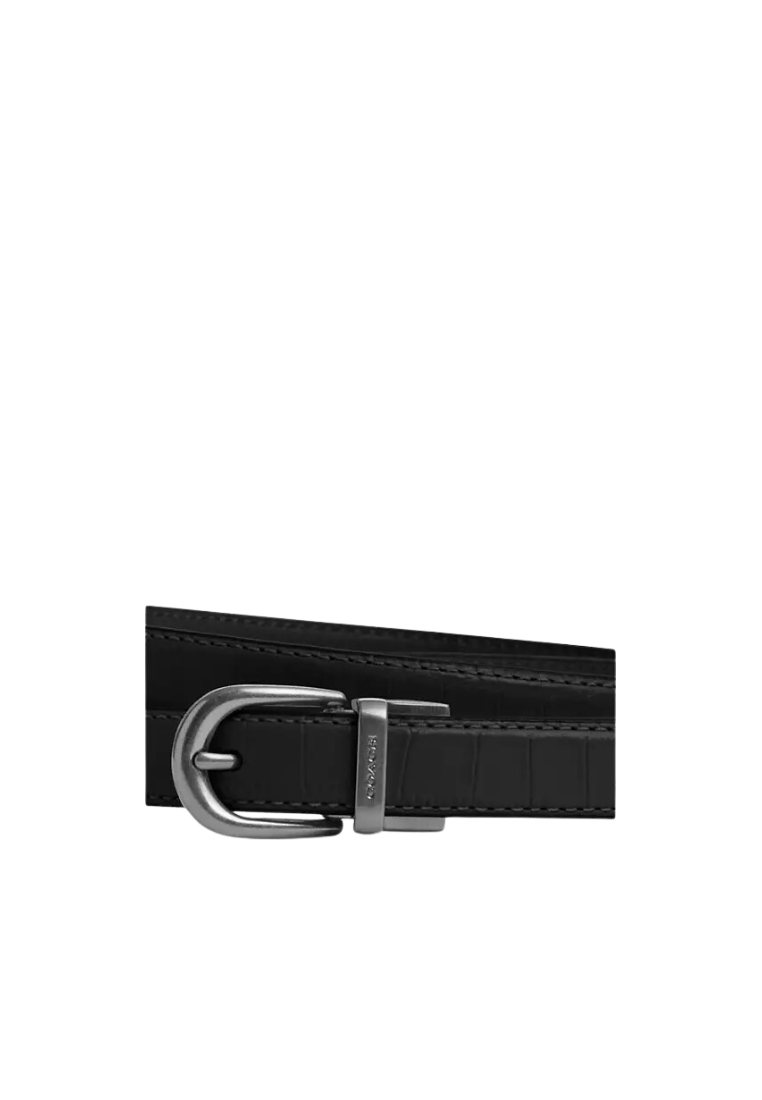 Coach Classic Buckle Belts Cut To Size Reversible Belt In Black CR914