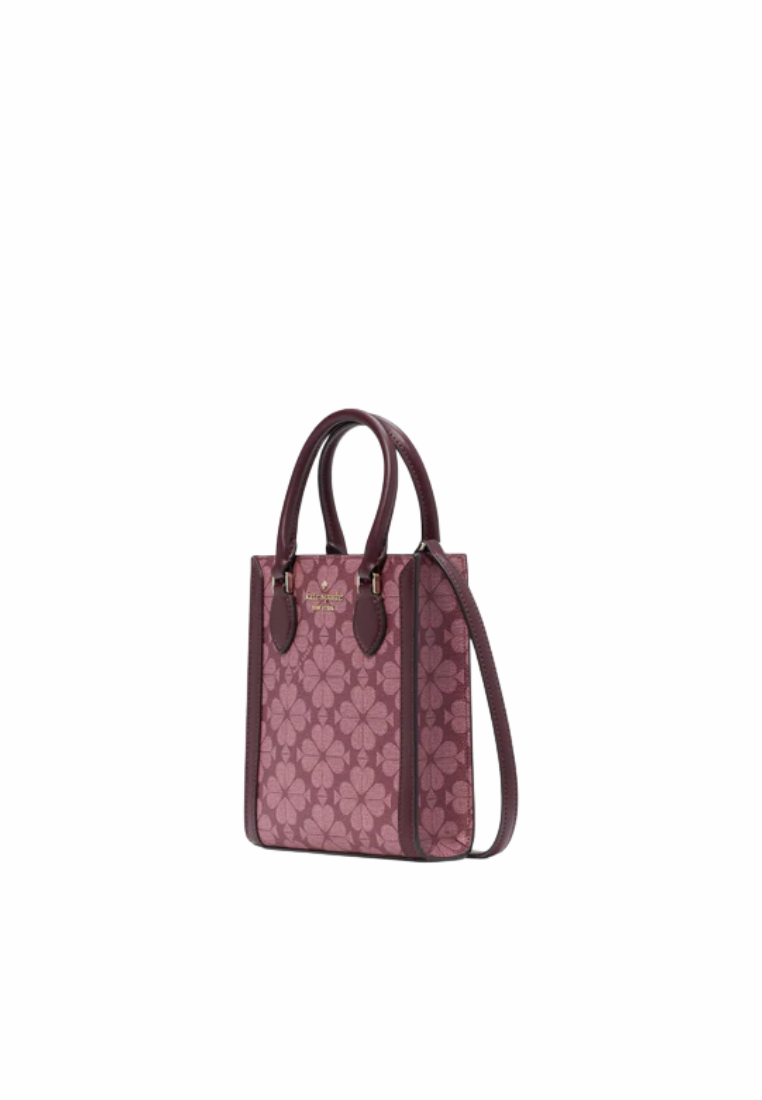 Kate Spade Signature Spade Flower Mini Tote Bag In Grenache Mulberry KJ694