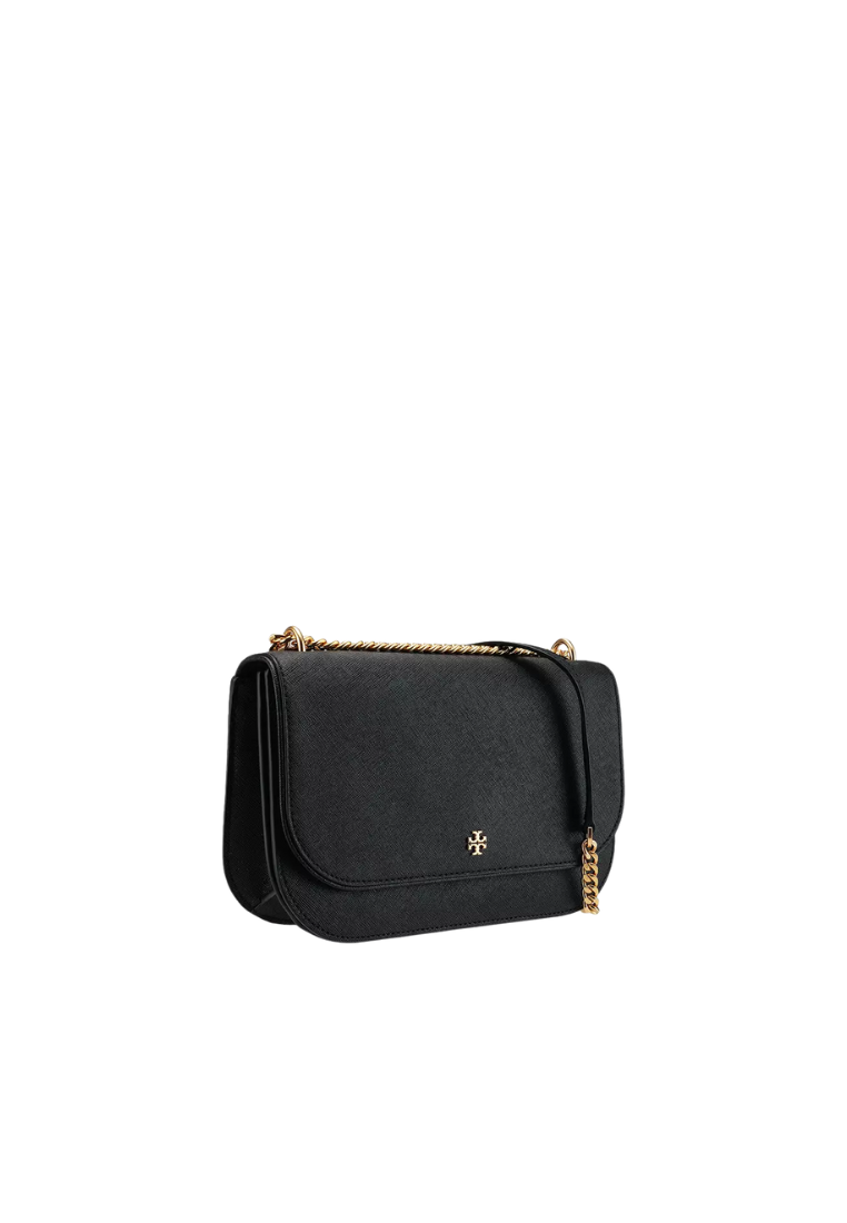 Tory Burch Emerson Flap Shoulder Bag In Black 147214