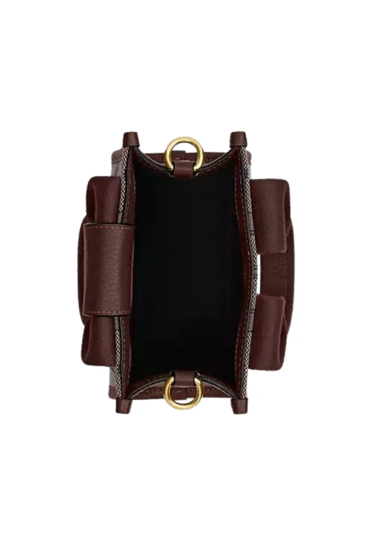 Coach Smith Mini Tote Bag In Signature Jacquard In Oak Maple CCL75