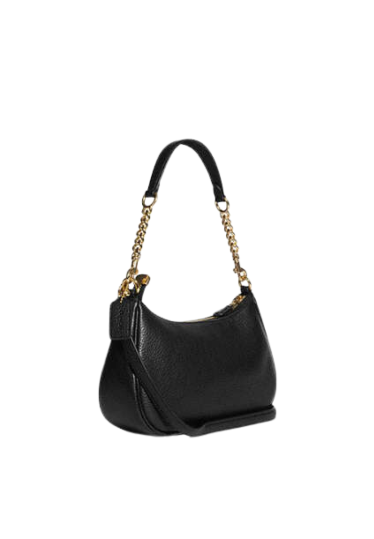 ( PREORDER ) Coach Teri
 Shoulder Bag In Pebbled Leather Gold Black


 CA209