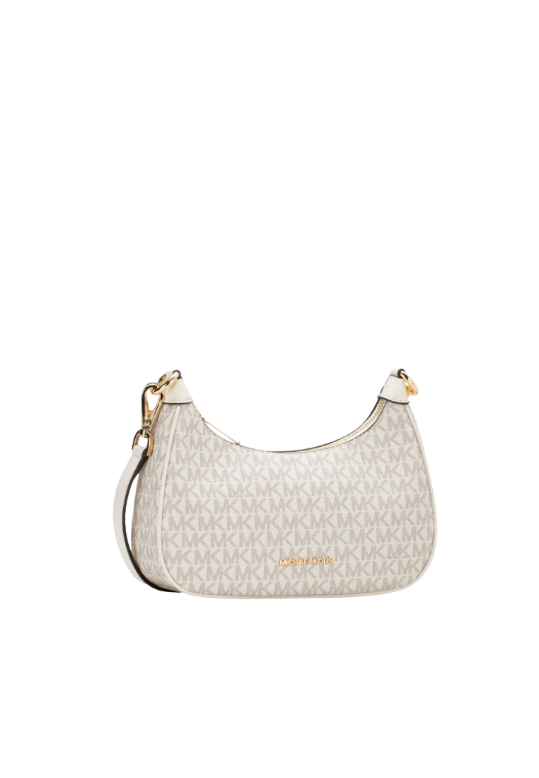 Michael Kors Cora Medium Signature Logo Shoulder Bag In Light Cream Multi 35S2G4CU1B