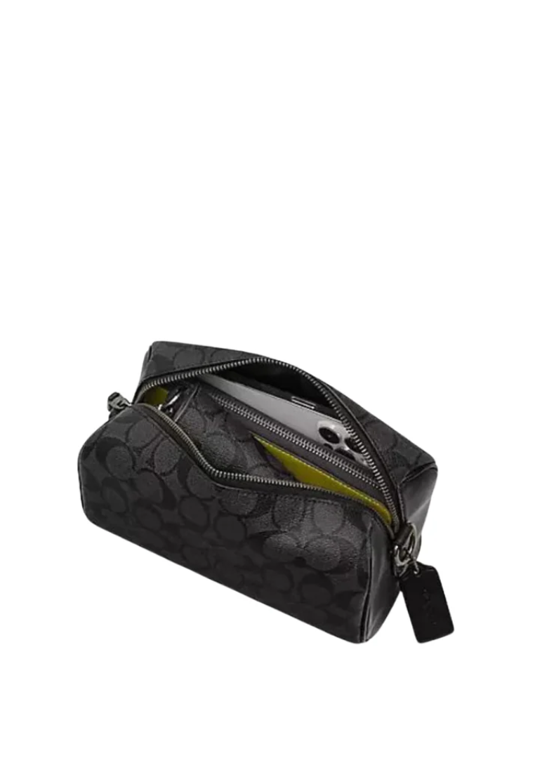 Coach Axel Crossbody Bag In Signature Canvas In Charcoal CJ674