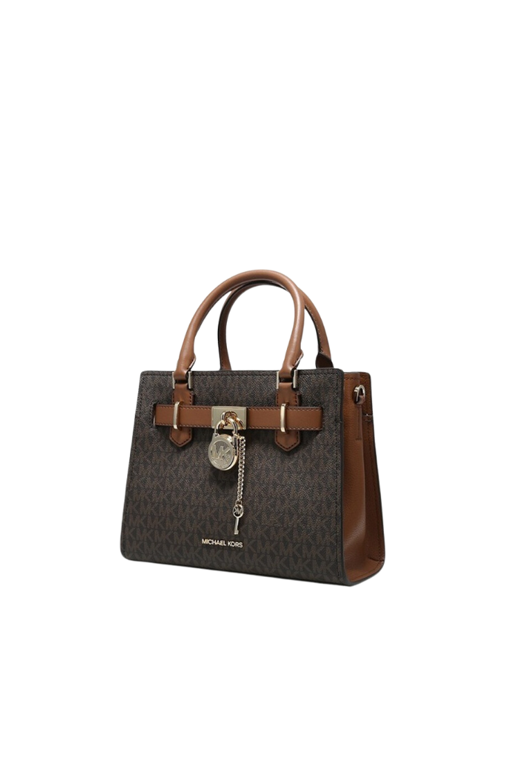 Michael Kors 35F1GHMS1B Hamilton Small Satchel In Brown